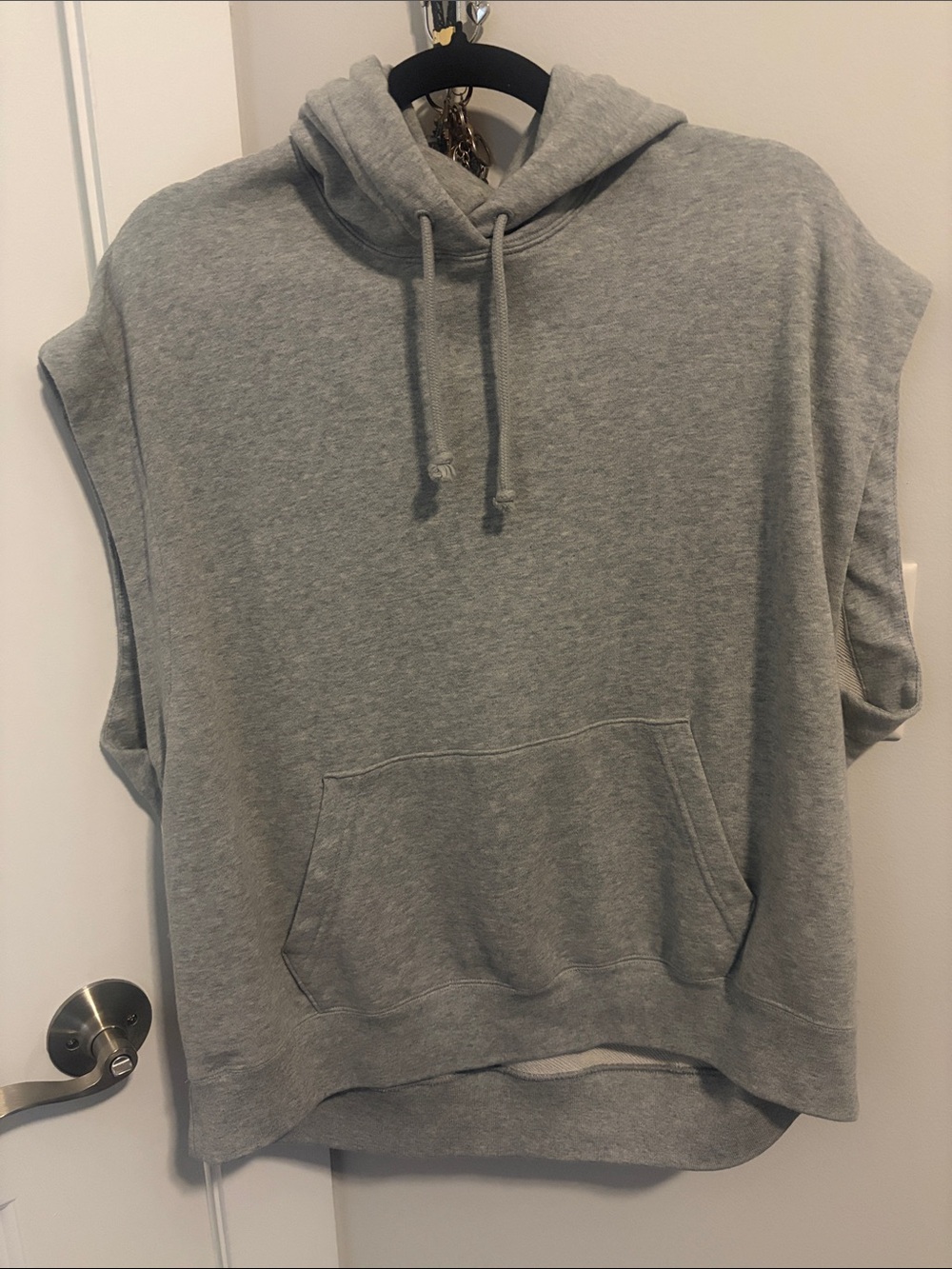 Uniqlo Gray Sleeveless Hoodie Sweatshirt